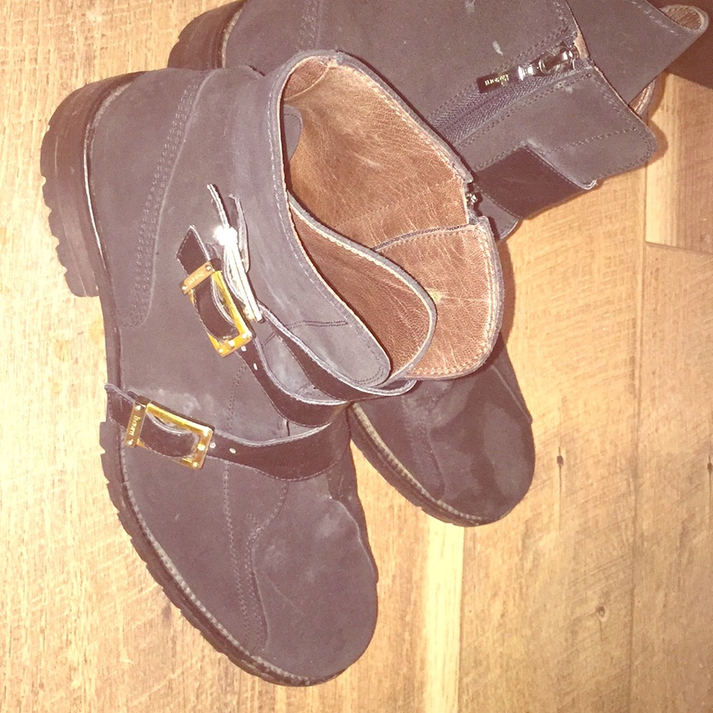 Cesare Paciotti Leather Gold Buckle Suede Size 12